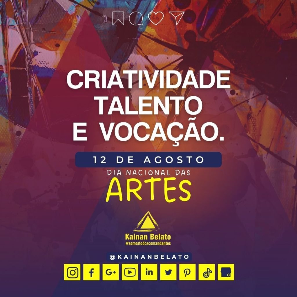 Neste dia 24 de Agosto, é comemorado o Dia do Artista: Comemoração da Criatividade e Talento!, Kainan Belato